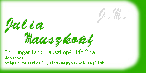 julia mauszkopf business card